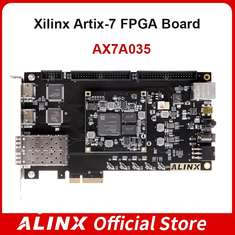 

ALINX AX7A035 XILINX Artix-7 PCIE SFP FPGA макетная плата XC7A35T A7 SoMs 7A 35T HDMI JTAG TF карта