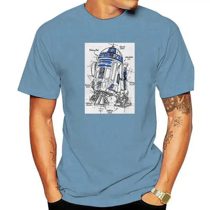 

R2D2 Plan men T Shirt Oversized Vintage Short Sleeve Tees Tops Harajuku Streetwear Summer Men's clothing