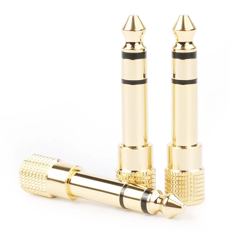 

6.5MM Female To 3.5MM Male Jack Plug Audio Headset Microphone Guitar Recording Adapter 6.5 3.5 Converter Aux Cable Gold Plated