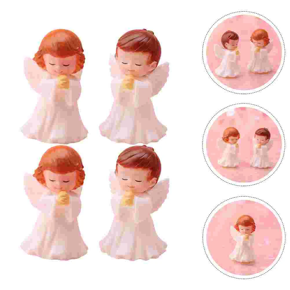 

Praying Angel Baby Figurine Decor Garden Decorations Shape Ornament Home Office Table