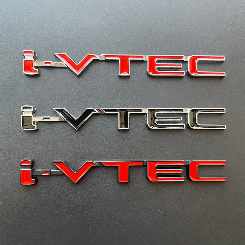 Фото 3D металлические буквы I VTEC для автомобилей Honda City, Civic, Accord, Jazz, CRV, наклейка на багажник, эмблема I VTEC, логотип IVTEC, аксессуары №1