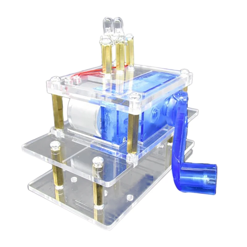 

New Small Miniature Hand-Cranked Generator Experiment DIY Emergency Power Supply