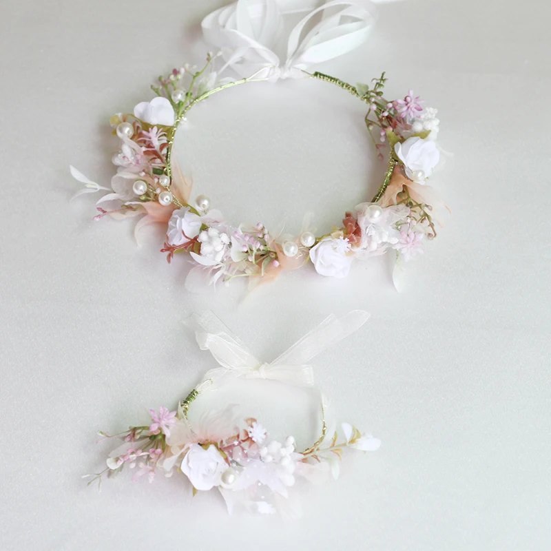 

Wedding Bride Simple Flower Decor Headband Romantic, Cute, Elegant, Classic Wrist