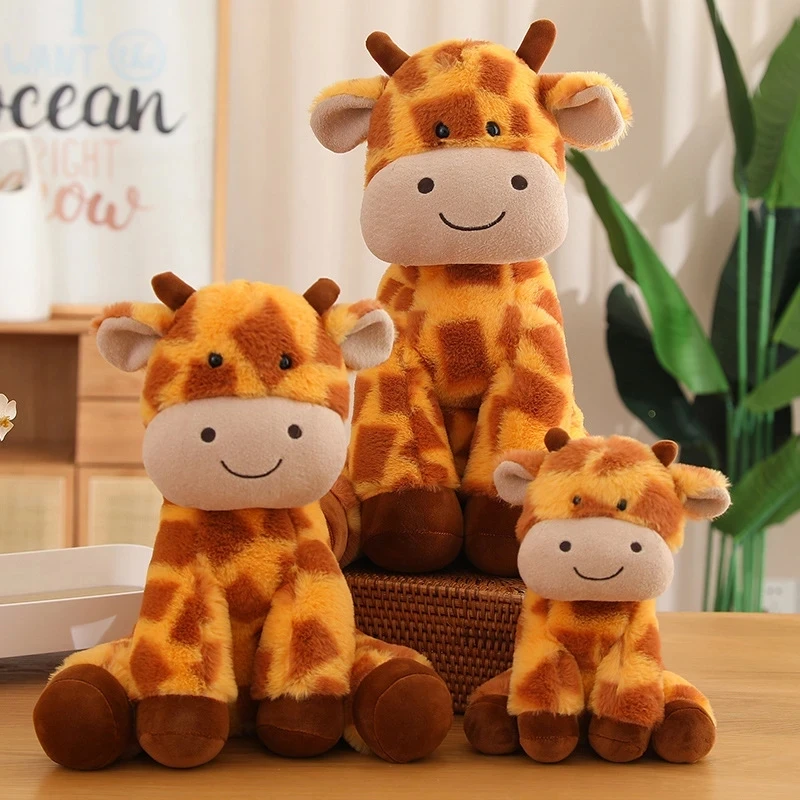 

25/35/45cm Cartoon Giraffe Plush Toy Lovely Sitting Deer Stuffed Animals Baby Sleep Pillow Dolls for Kid Children Birthday Gift