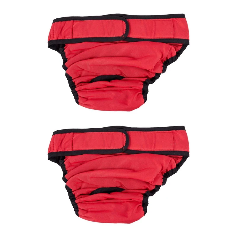 

2X Dog Panties Dog Pants Dog Diaper Hygiene Pants, Size XL Red