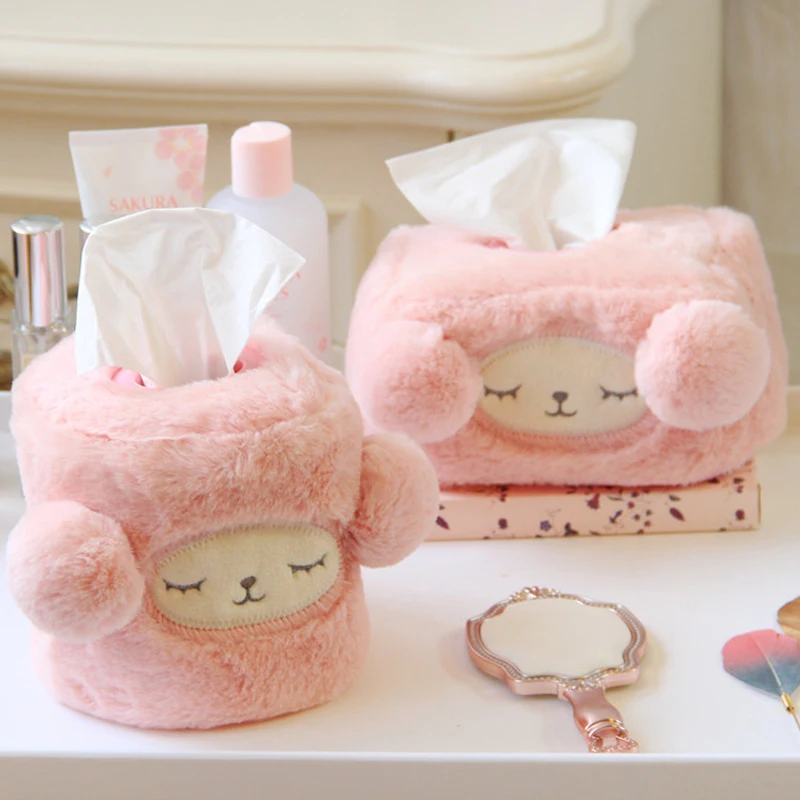 INS Kawaii Набор салфеток из овечьей ткани для дома Гостиная Трехмерный розовый набор