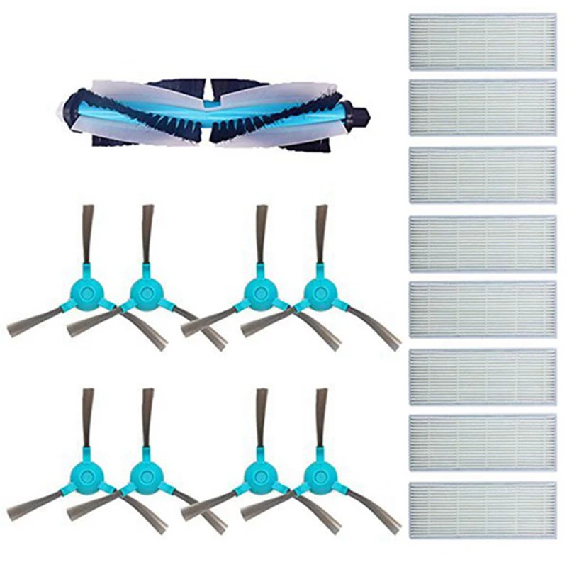 

Replacement Main Brush,Side Brush, Hepa Filters for Conga 1390 1290 Robot Vacuum Cleaner