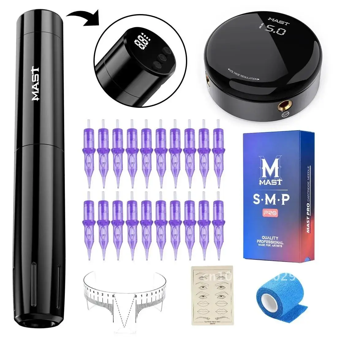 MAST TATTOO Tour Y22 Беспроводная тату-машина с двумя комплектами игл