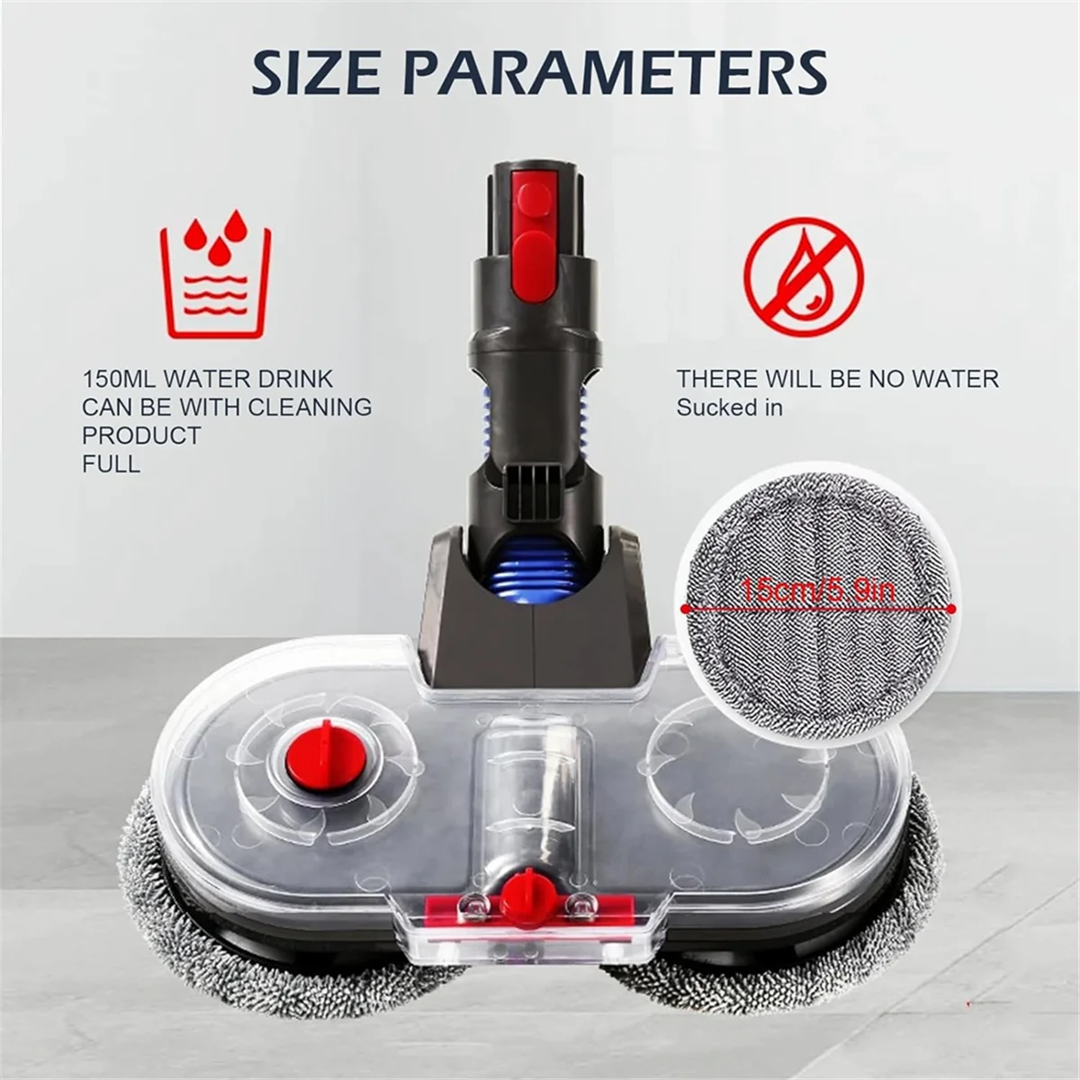 Электрическая насадка на швабру для Dyson V7 V8 V10 V11 V12 V15 двойной вращающийся