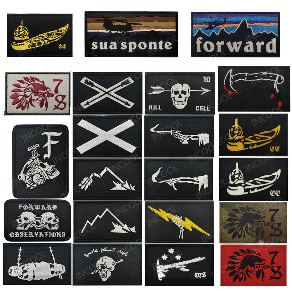 Lucky Global Forward Canoe вышитая нашивка передний фард Enemy патчи Tacticas шеврон скелет череп