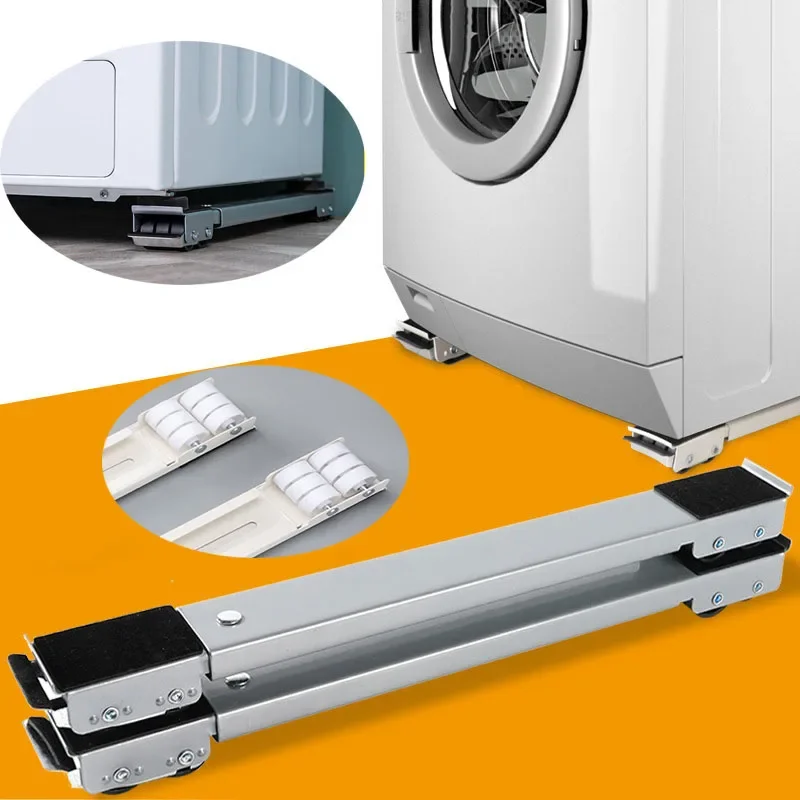 

Washing Machine Stand Moving Tool Adjustable Refrigerator Base Mobile Roller Bracket Fridge Stand Wheel For Furniture Legs Shelf
