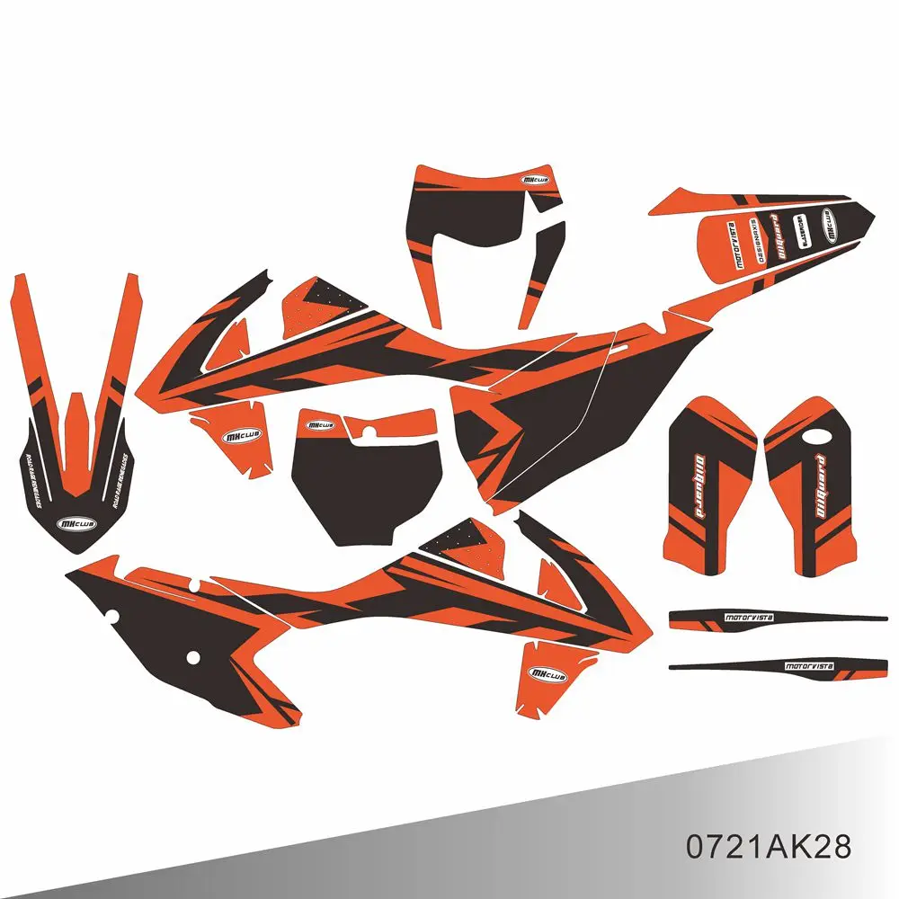 

Для KTM 125 250 350 450 500 SX SXF XC XCF 2016 2017 2018 EXC EXCF XCW 2017 2018 2019 графические наклейки фон