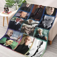draco malfoy blanket flannel springautumn wizard magic portable super soft throw blankets for bed travel rug piece