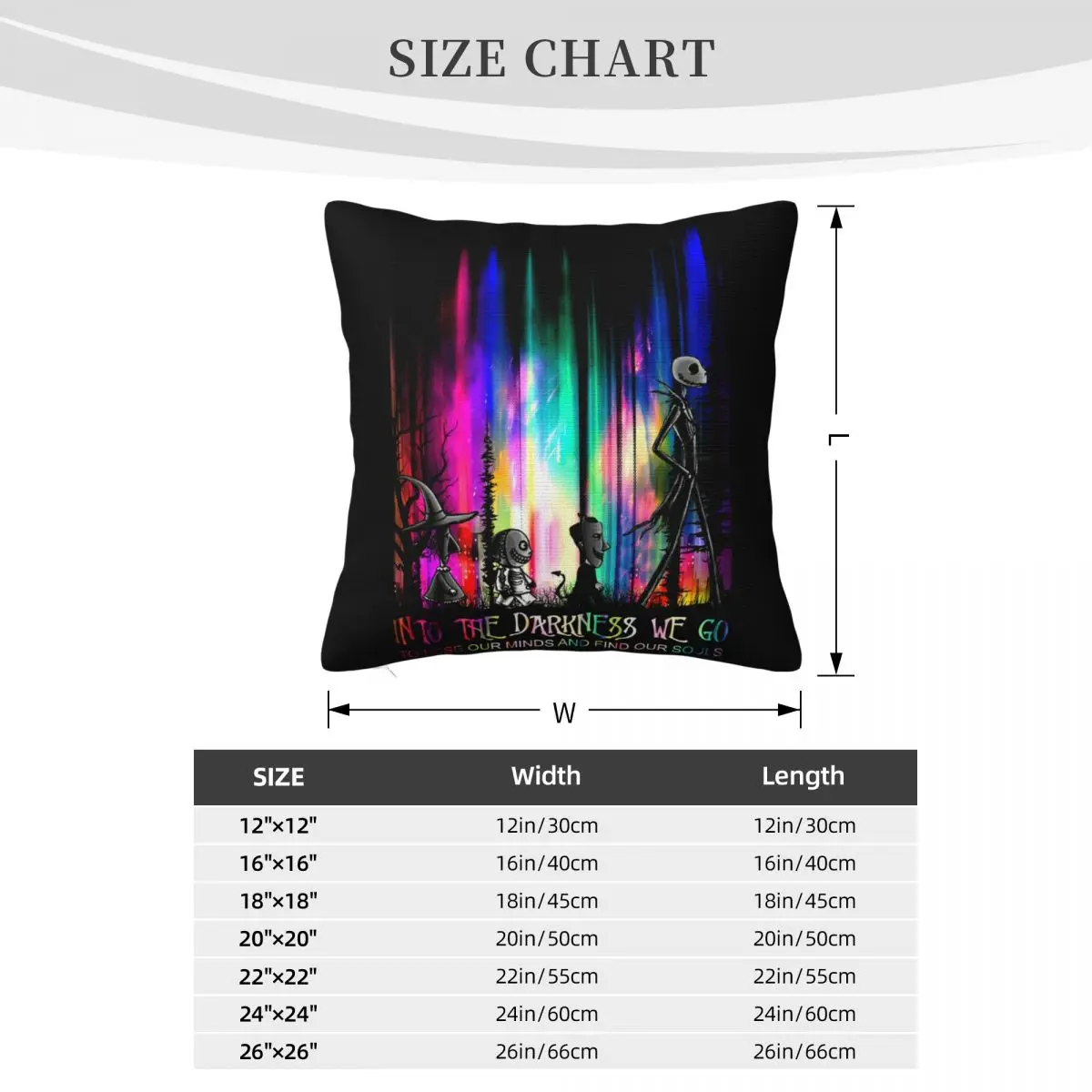 Into The Darkness We Go To Lose Our Minds And Find Souls Cartoon Character Spring Famous Party Pillow Case
