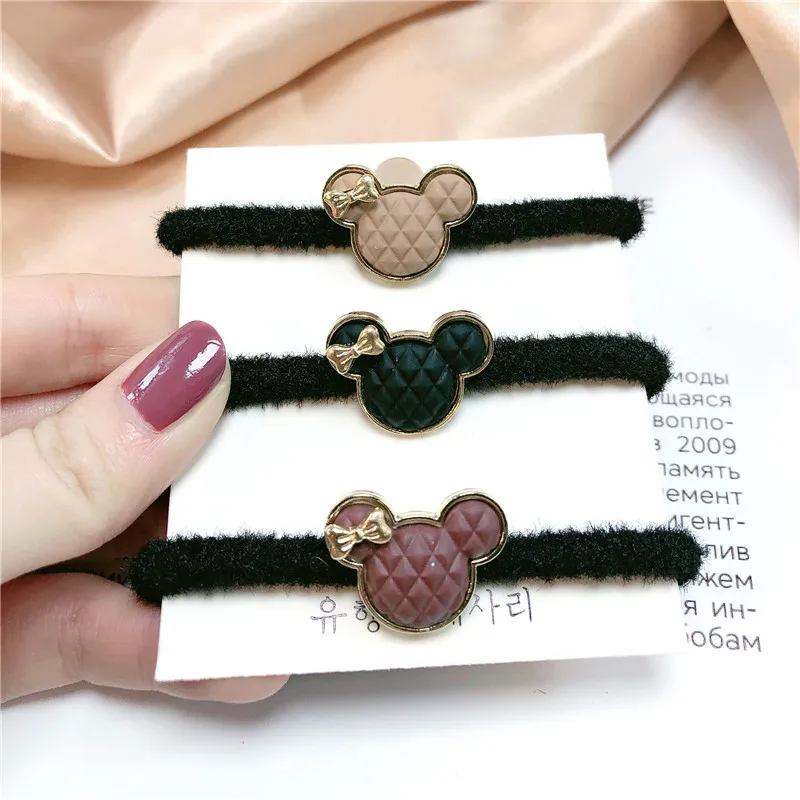 

Cute Bow Mouse Hair Rope 2/3pcs Elastic Hair Bands Classic Retro Fabrics Scrunchies For Women Exquisite Chic Hair Accessories