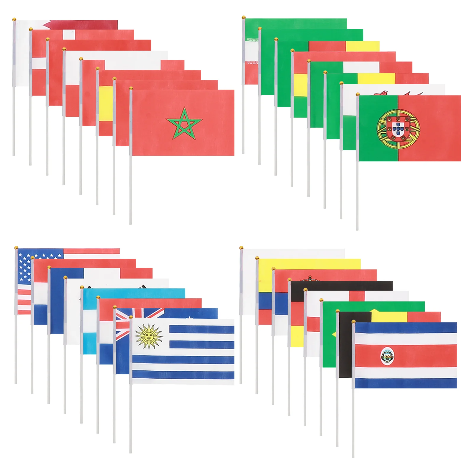 

32 шт., Международный флаг мира, 32 страны, ручные маленькие государственные флаги