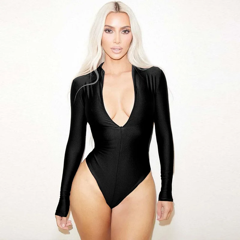 Женское боди серебристо-коричневое черное пикантное облегающее на молнии