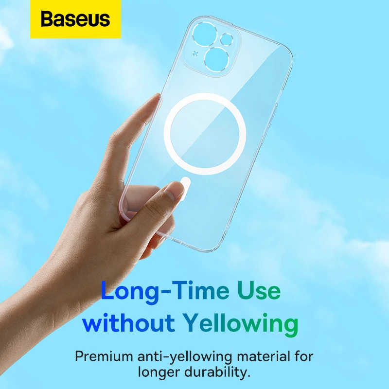Baseus Magnetic Phone Case For iPhone 14 Pro Plus 2022 New Shockproof Protective Case Transparent Magnet Back Cover Fundas