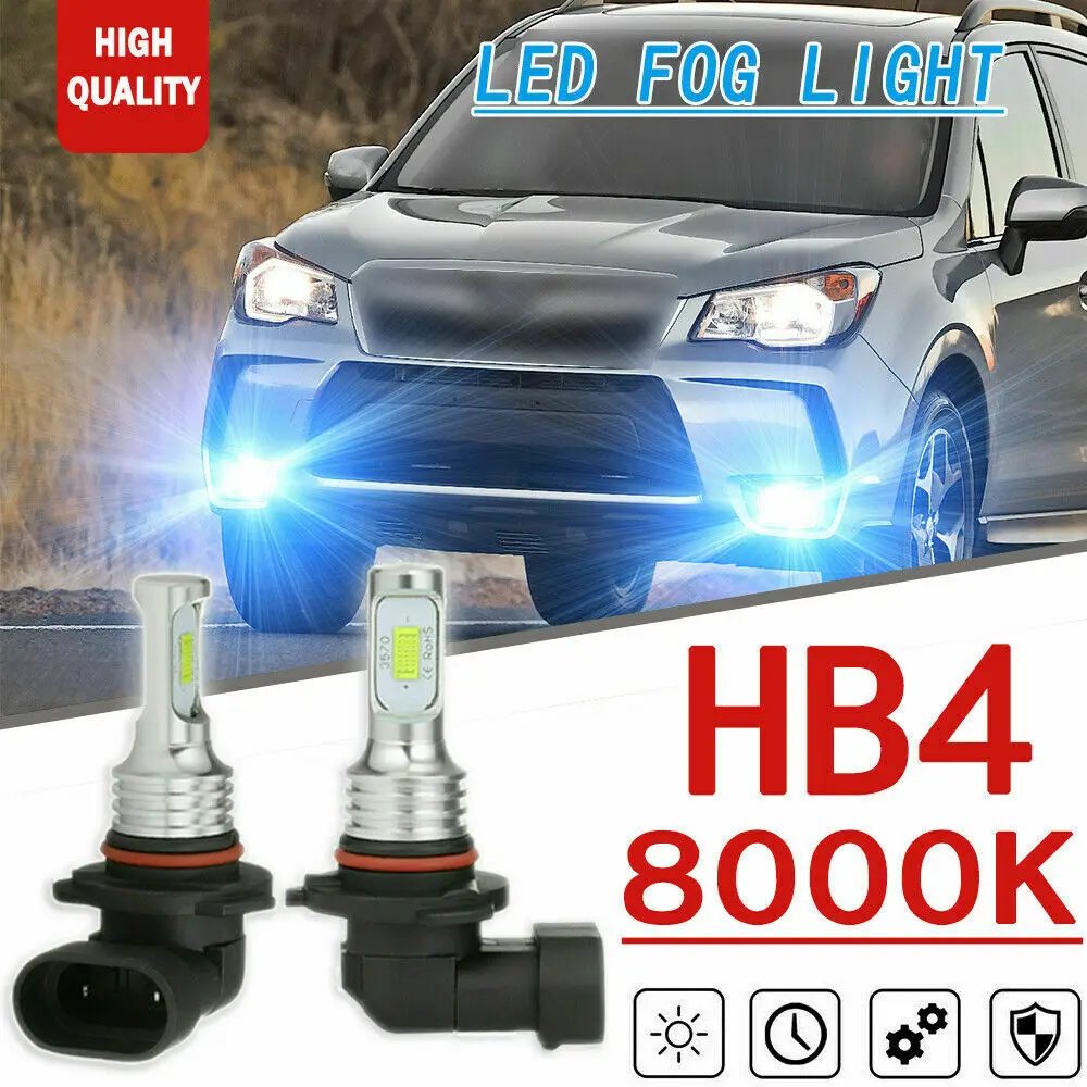 

2x 9006 HB4 LED Fog Lights Ice blue For Mazda CX-9 2007-2012 RX-8 2009-2011 Toyota Prius 2004-2009 Land Cruiser 98-2006 08-2011