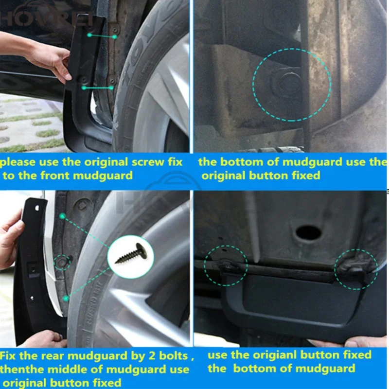 Для Geely Boyue Atlas L 2023 2024 Передние задние брызговики Защита колес от брызг Брызговики