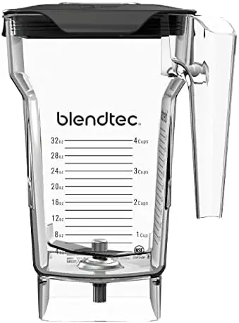 

75 oz FourSide Jar - Four-Sided Blender Jar Compatible with Most Blendtec Blenders - 32 oz Blending Capacity - Clear