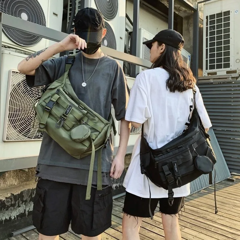 

Men's School Messenger Bags For Men Women Designer Handbag Solid Color Large Capacity Casual Canvas Shoulder Female Bags Purse