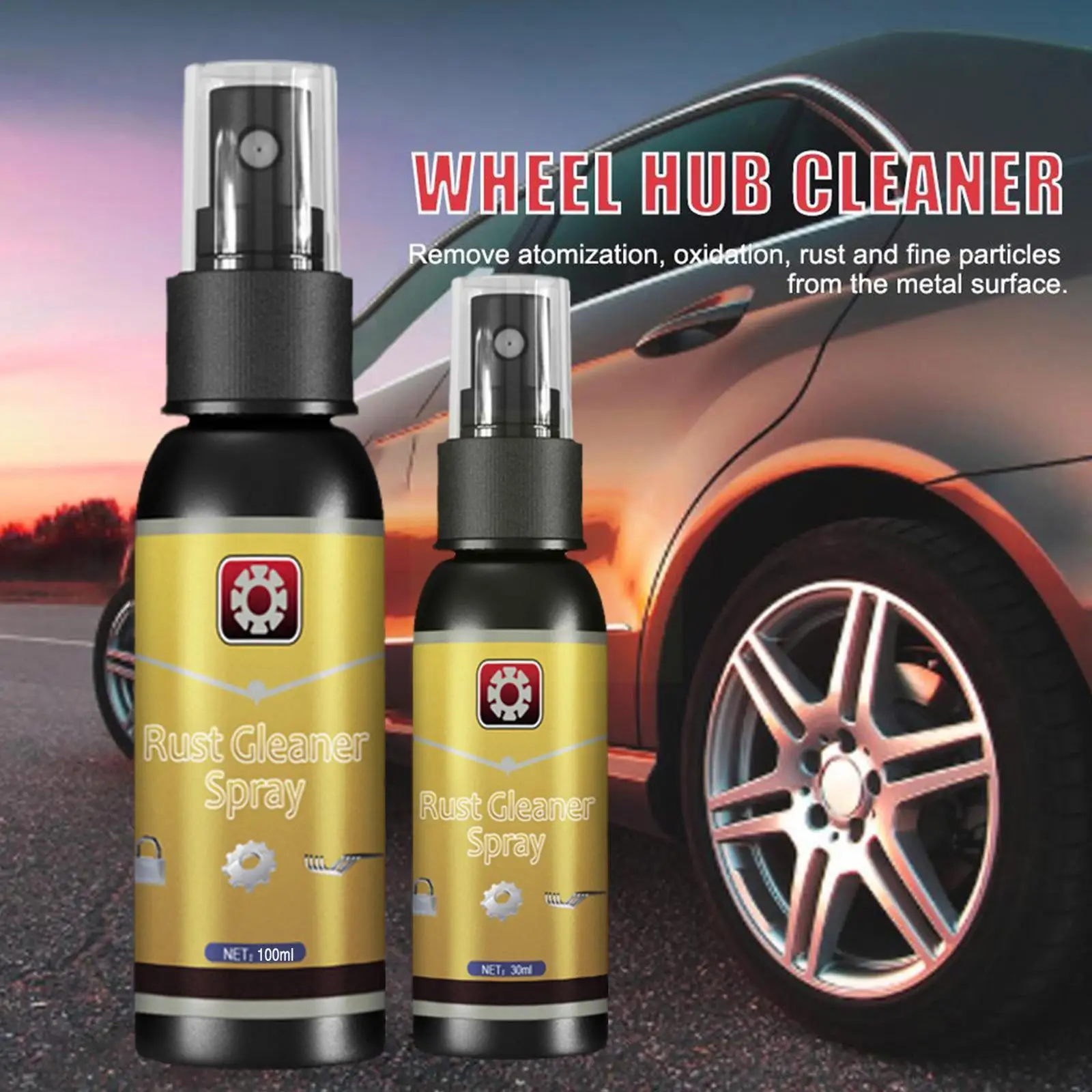 

Car Derusting Spray Rust Inhibitor Paint Repair Agent Care Cleaner Screw Wheel Polish Steel Hub Tire Car L0R9