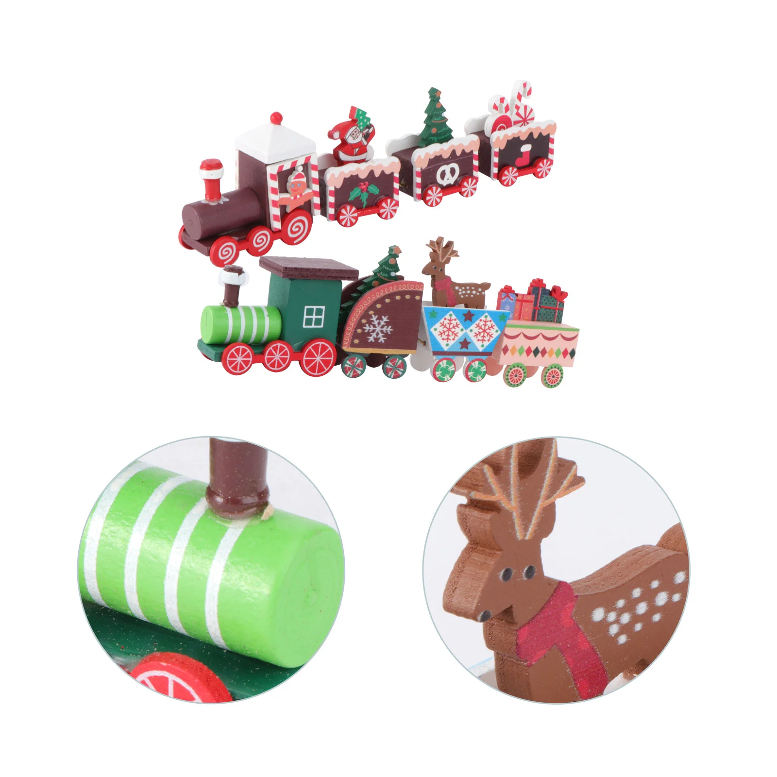 

Train Christmas Wooden Mini Ornamentsset Toy Wood Ornament Tree Decoration Trains Decor Painted Embellishmentdesktop
