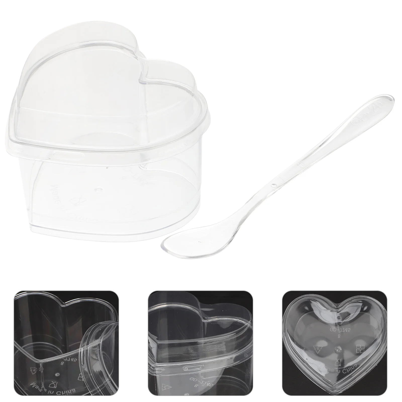 

Cups Heart Dessert Glasses Parfait Appetizer Bowls Cup Mini Serving Tumblershooters Samplers Yogurt Shot Chocolate Sauce Shaped