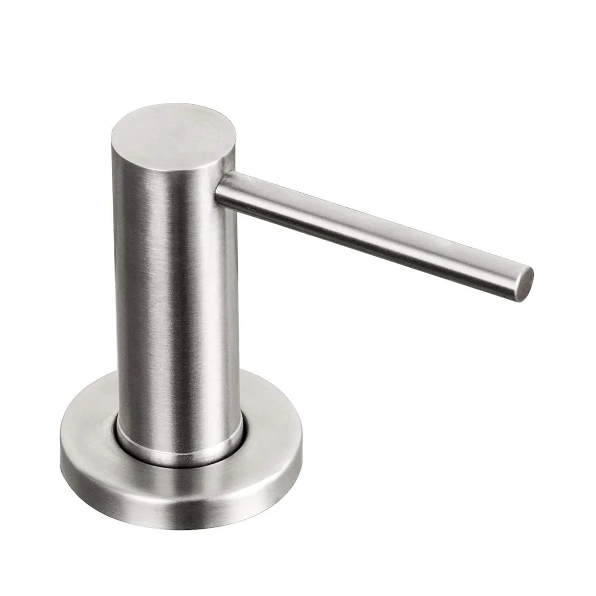 

Kitchen Sink Soap Dispenser Countertop Pump Hand Lotion Built in Bottle Stainless Steel Screw Soap Dispenser Silver