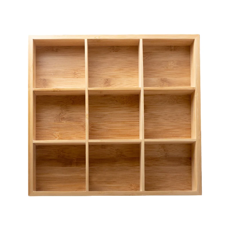 Креативная коробка для сухофруктов из бамбукового дерева 9-сетка контейнер