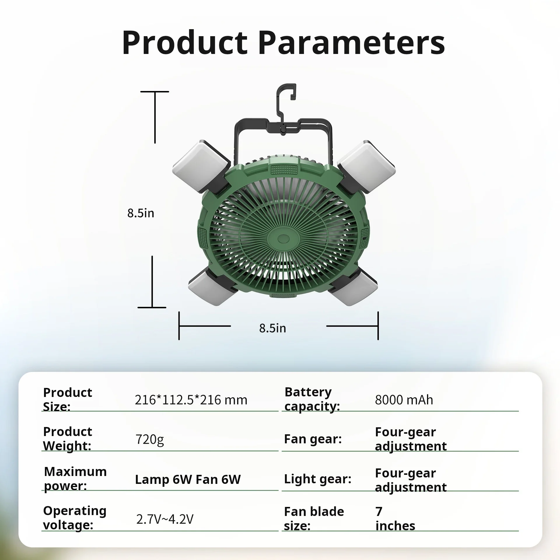 Новый Уличный Вентилятор С Расширенным Сроком Службы Портативный Солнечный