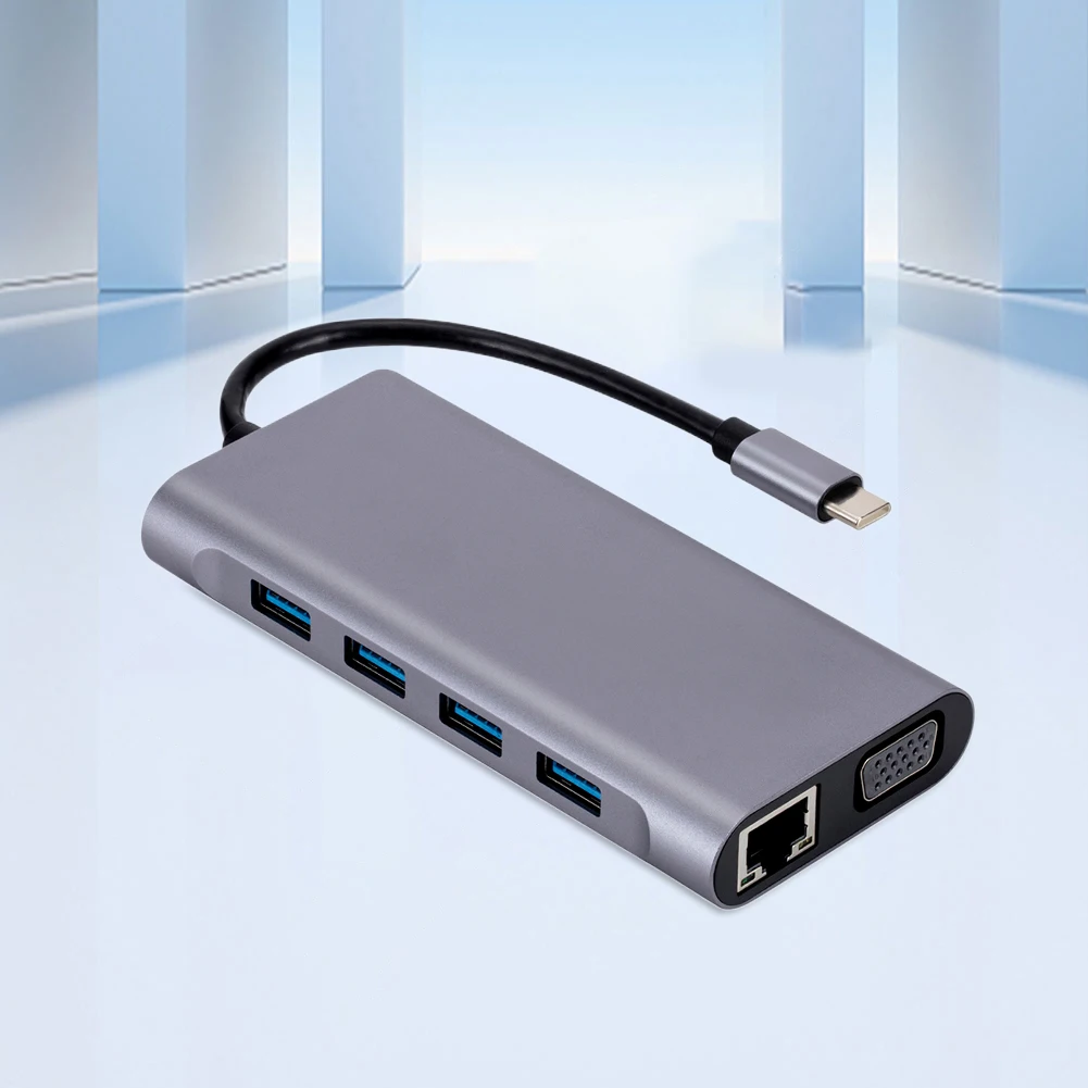 Док-станция 4k HDMI совместимая с USB C кардридер TF/SD многопортовый адаптер 5 Гбит/с