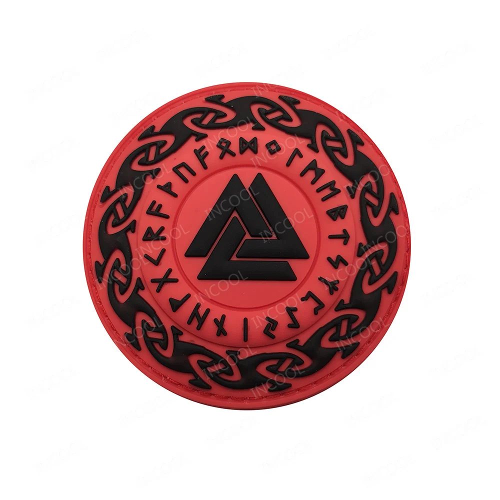 3D резиновые Светящиеся в темноте патчи из ПВХ с компасом Северной Европы круглый