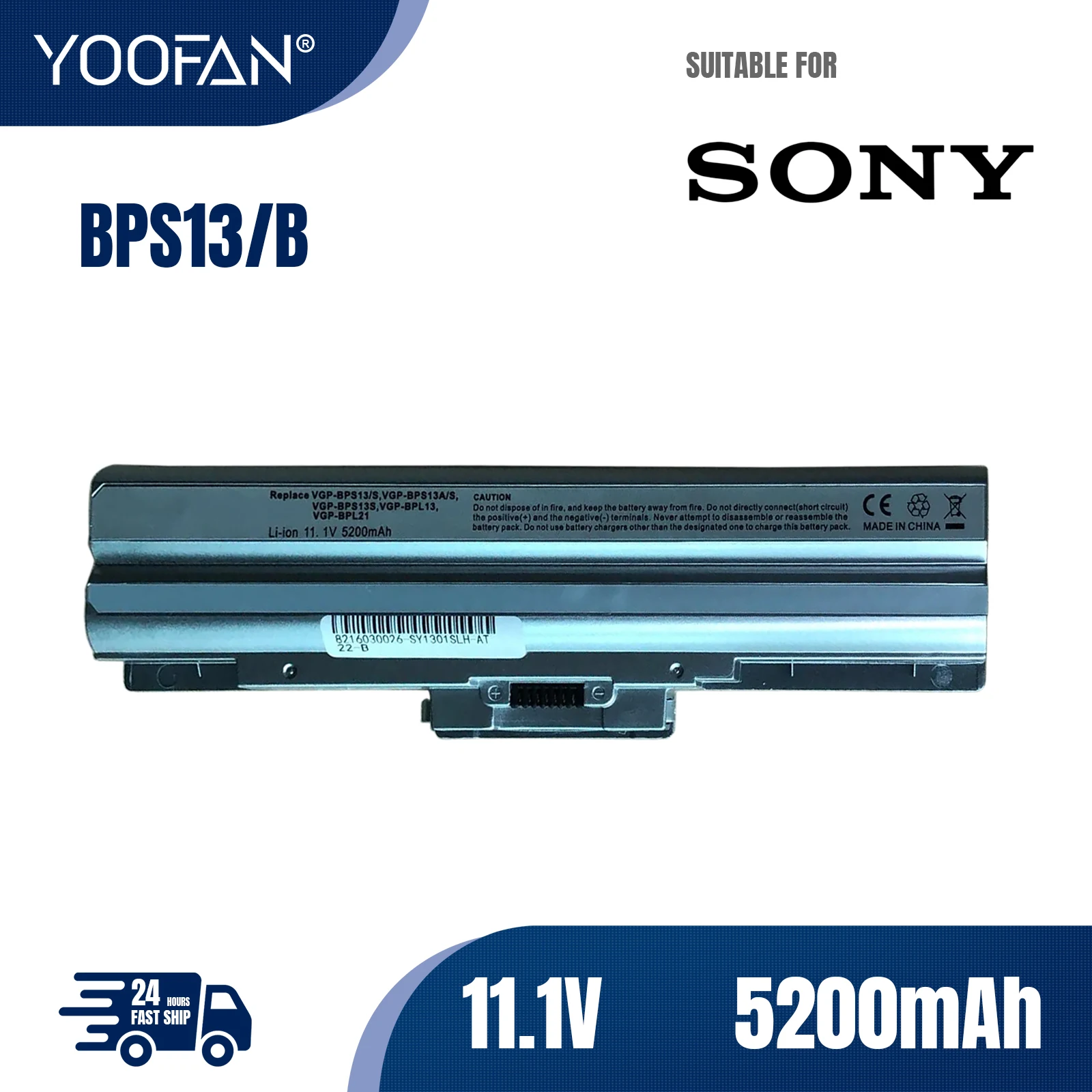 YOOFAN Batería для портативного SONY Vaio BPS13/B VGP BPS13/Q VGP-BPS13B/B BPS21B/B BPS21 GN-AW VGN-CS VGN-FW