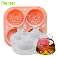 rose flower ice cream mold homemade diy popsicle mold food grade silicone ice cream mould ice pop making mold kitchen tools