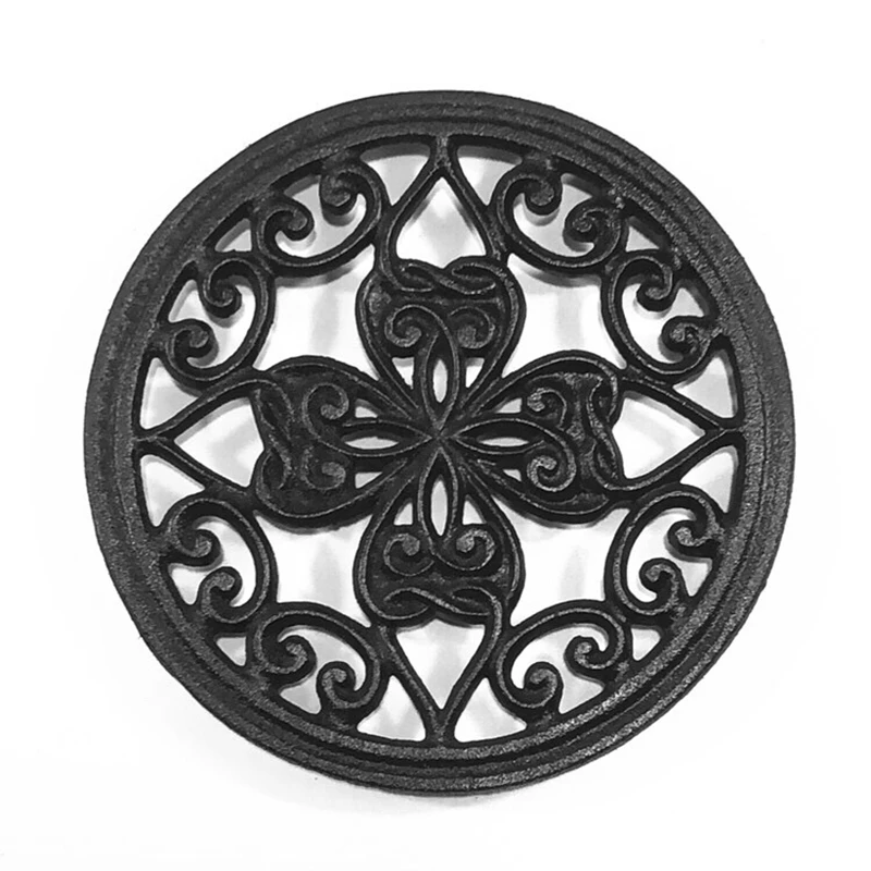 

Чугунный чайник Trivet с резиновыми колышками для обеденного и кухонного стола, диаметр 7 дюймов
