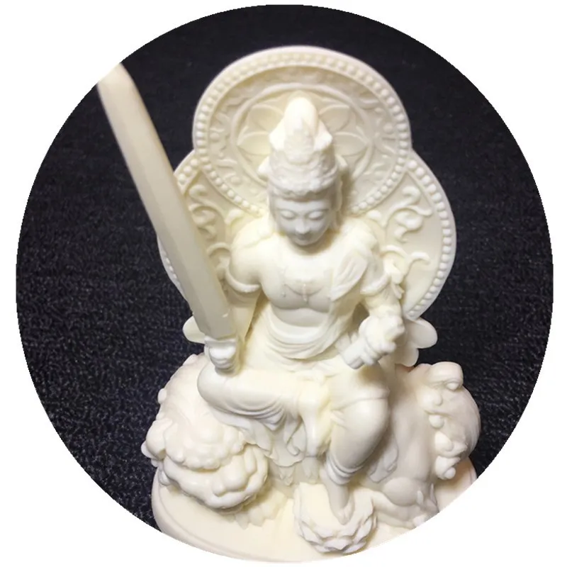 Резная статуя Бодхисаттвы Дзен цвета слоновой кости 8 3*5 3*11 6 см семена Бодхи
