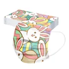 Маска для лица одноразовая Пасхальная с принтом кролика, 10 шт.