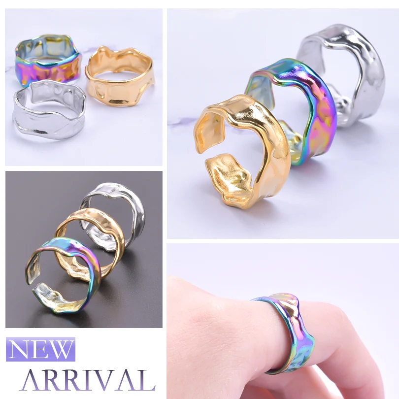 

Wide Korean Style Lover Massive Ring For Man Women Elegant Jewelry Valentine's Day Gift Wedding Trend Party Fashion Accessories