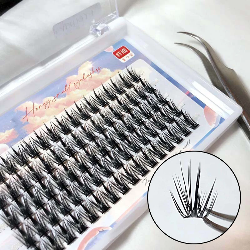 

False Lashes Devil False Eyelashes Bundles Single Cluster Segmented Natural Premade Volume Fans Individual Eyelash Eye Extension
