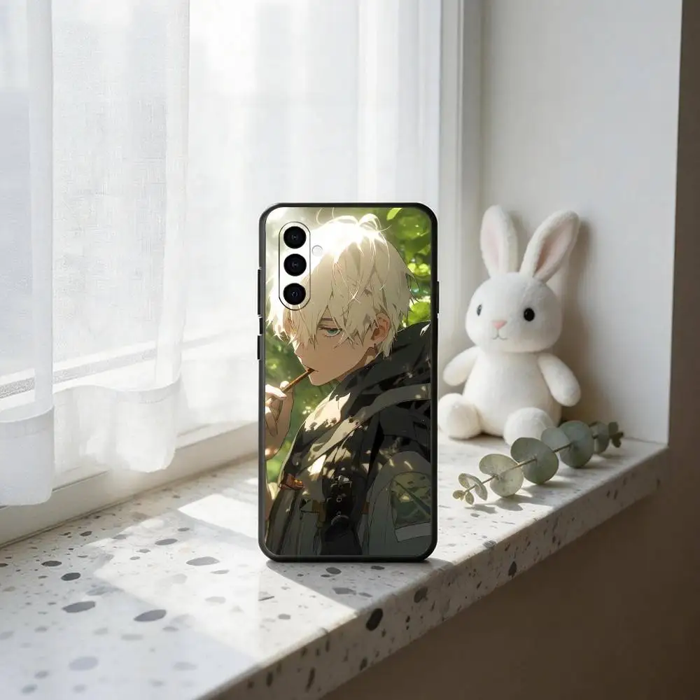 Фото Чехол для телефона Anime M-Mushishi G-Ginko для Samsung Galaxy A73, A72, A71, A70, A53, A52, A51, другие модели, мягкий черный чехол №2