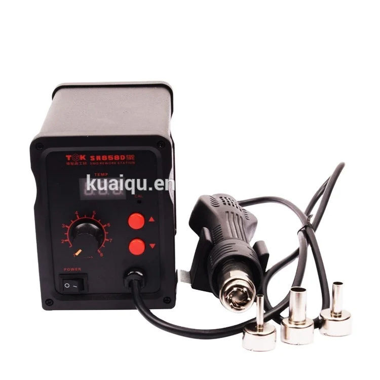 

Hot Air Gun SR858D+ ESD Soldering Station Power Tools LED Digital Heat Gun Desoldering Station With 3 Air nozzle