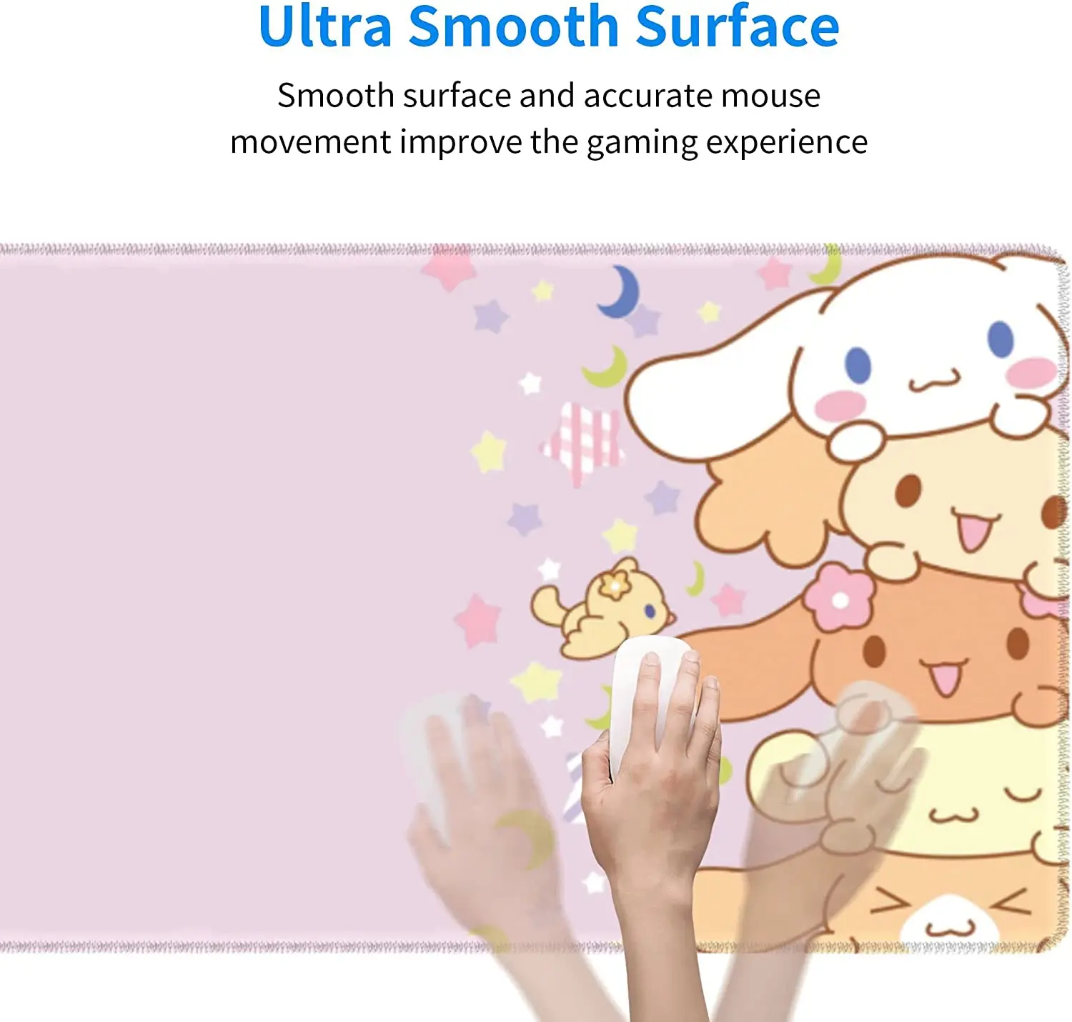 Коврик для мыши Kawaii С симпатичной собакой, новинка, большой розовый коврик для клавиатуры с аниме, нескользящий Расширенный полнофункциональный Настольный коврик, водонепроницаемый игровой коврик для мыши XXL (art.: 3920bfd4c8b43) - 3920bfd4c8b43