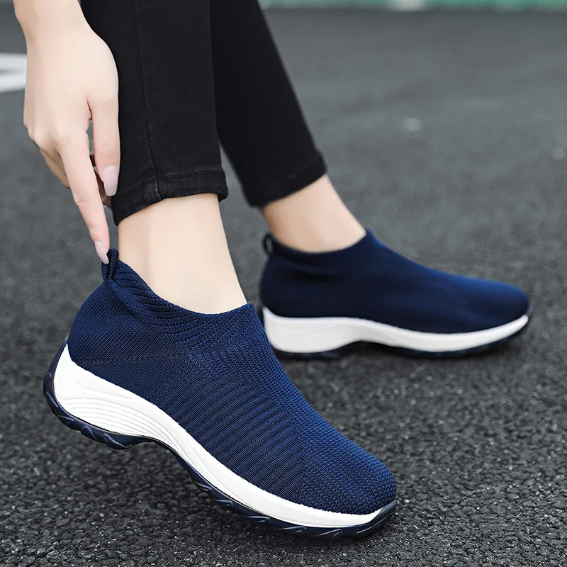 

Women Sneakers Fashion Breathable Mesh Casual Shoes Platform Sneakers Woman Vulcanize Shoes Walking Zapatillas Mujer heels women