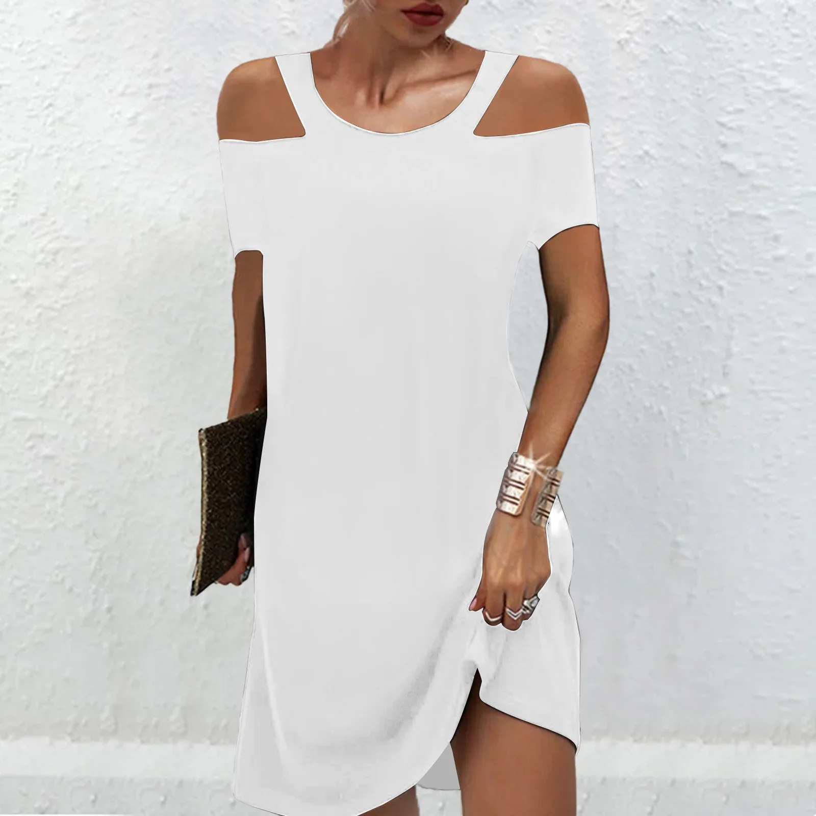 

Women's Summer Casual T Shirt Dress Short Sleeve Loose Dress with