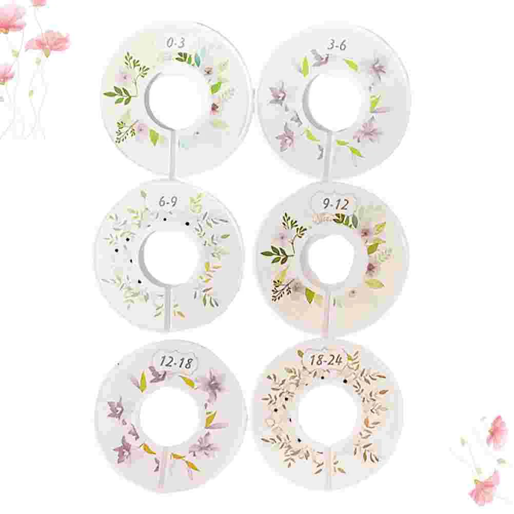 

Clothes Organizer, 6 Clothing Rack Size Dividers Round Clothes Rack for Different Age Clothes Divider Wardrobe Store