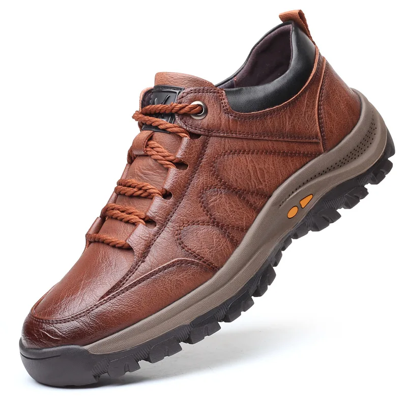 

2022 Casual Quality Men's Casual Sneakers Designer Men Leather Shoes Bussiness Outdoor Shoes for Man Driving Work Shoe