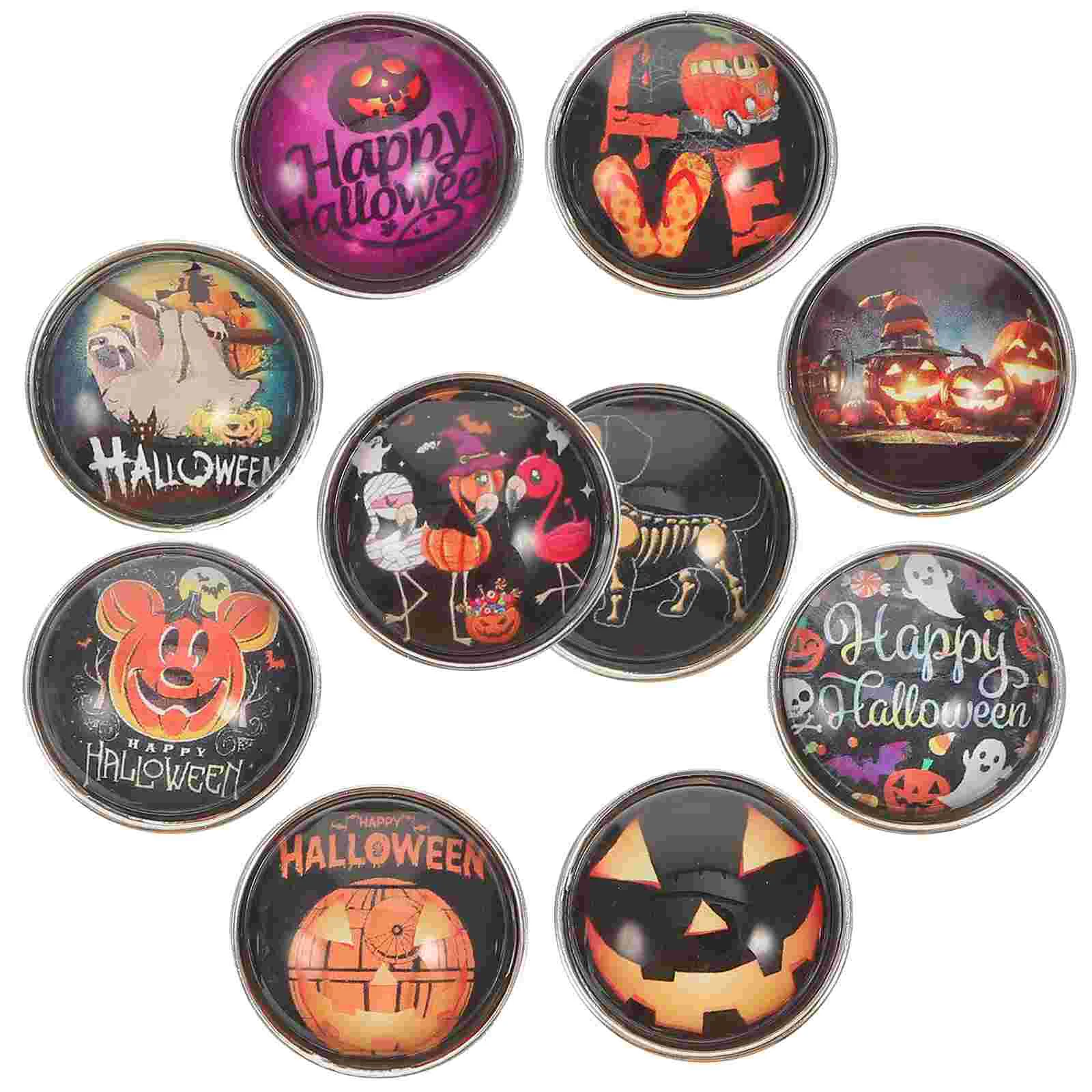 

Buttonsglasssewing Button Crafts Snap Flatback Round Decorativedecor Diy Pumpkin Scrapbooking Assorted Style Holes Clothing