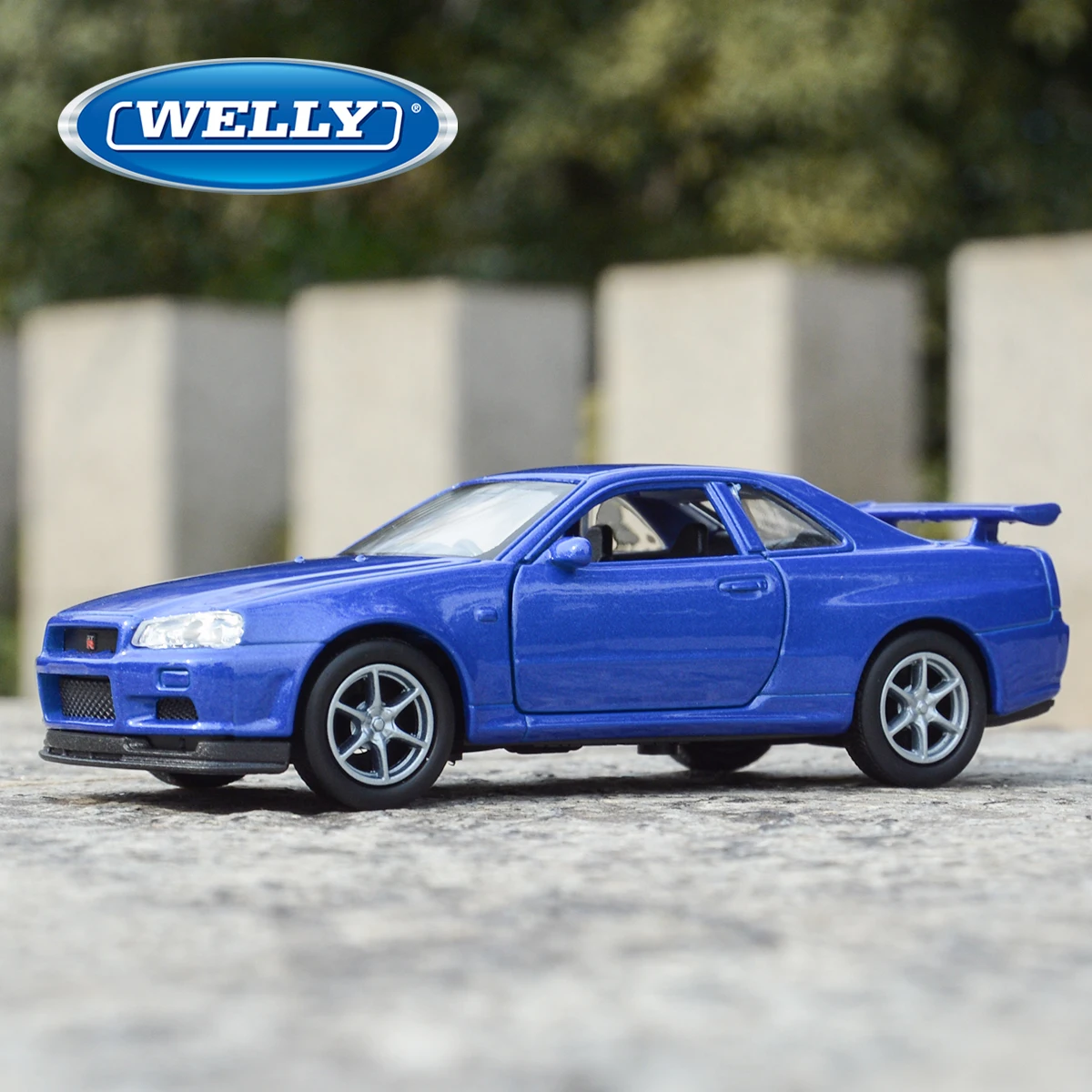 

Welly 1:36 Nissan Skyline GT-R R34 Static Die Cast Vehicles Collectible Model Car Toys